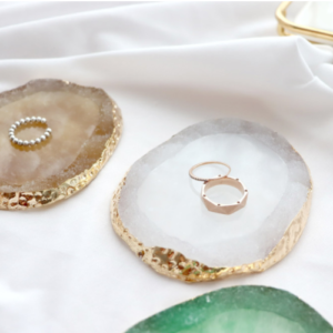 CRYSTAL JEWELLERY PLATE  [#WHITE]