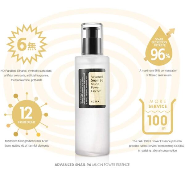 Cosrx Advanced Snail 96 Mucin Power Essence 100ml - Image 4