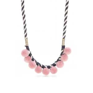 TRUE CRAFT💖 GOLD-TONE POM POM COLLAR NECKLACE