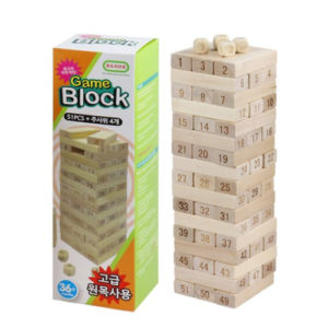 GAME BLOCK JENGA WITH 4 DICE