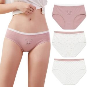 DAILY COTTON SPAN LADIES PANTIES 3P SET [#PINK /M]