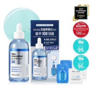 WELLAGE Real Hyaluronic Blue 100 Ampoule Special Set [#JUMBO SIZE]