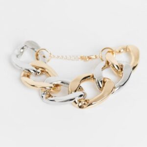 ASOS DESIGN💖 BRACELET IN CHUNKY DESIGN IN MIXED METALS