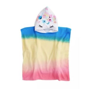LIGHTNING BUG HOODED UNICORN PONCHO KIDS TOWEL