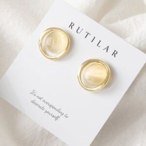 RUTILAR DOUBLE CIRCLE SIMPLE EARRINGS