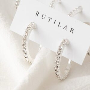 RUTILAR CUBIC HOOP EARRINGS