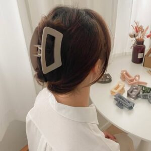 COLOR PLAIN HAIR CLAW CLIP [#1]