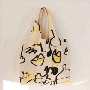 DRAWING SHOULDER CANVAS BAG