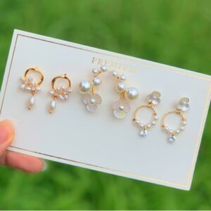 BUBBLE PEARL EARRINGS 3 Set