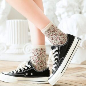 LRIS FLOWER KNIT SOCKS [#3 COLORS]