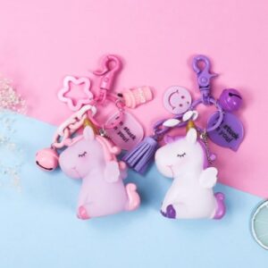 BUBBLE UNICORN BELL KEYRING [#White]
