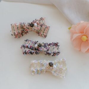 TWEED NO5 RIBBON HAIRPIN [#3 COLORS]
