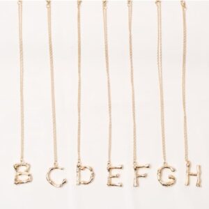 BOLD LETTER PENDANT NECKLACE
