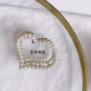 HEART HAIR CLAW CLIP [#PEARL]