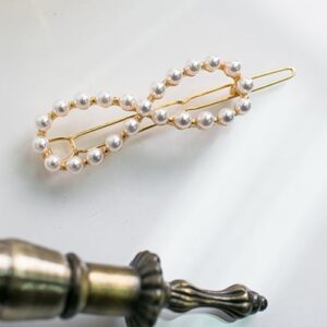 RIBBON PEARL HAIR CLIP