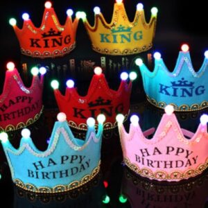 Birthday Party LED Crown Headband [#PINK]