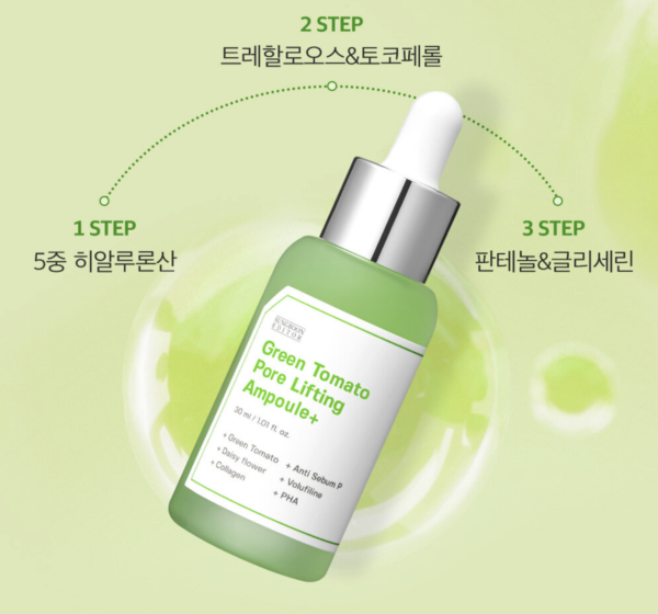 Sungboon editor Green Tomato Pore Lighting Ampoule 60ml Set - Image 2