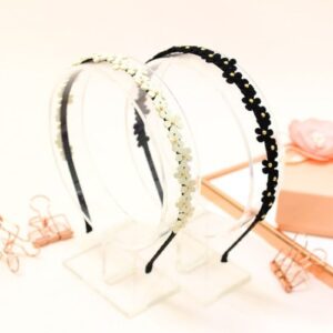 Flower felt Hair band [#White]