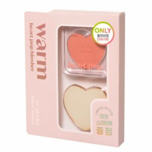 ETUDE Heart Pop Blusher  Special Set With Smart Tok [#Super Sunset]