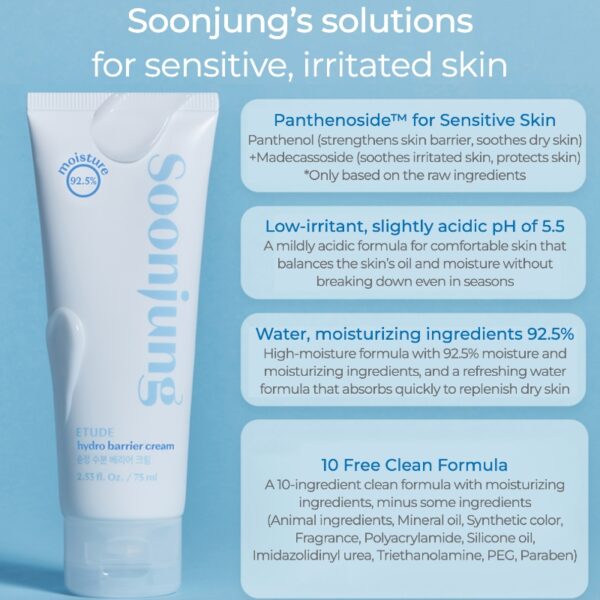 ETUDE Soonjung Hydro Barrier Cream 75mL Trio Set - Image 3