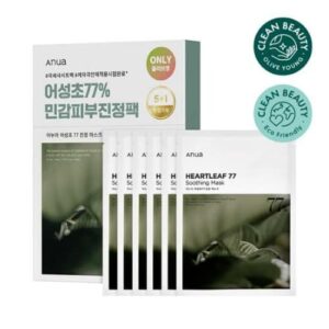 Heartleaf 77% Soothing Sheet Mask [#6 masks]