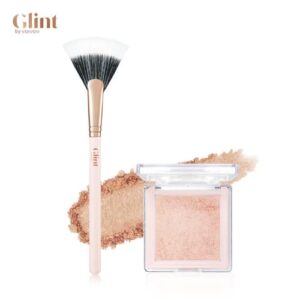 Glint by VDIVOV Highlighter Fan Brush Set [#05 Pitch Moon]