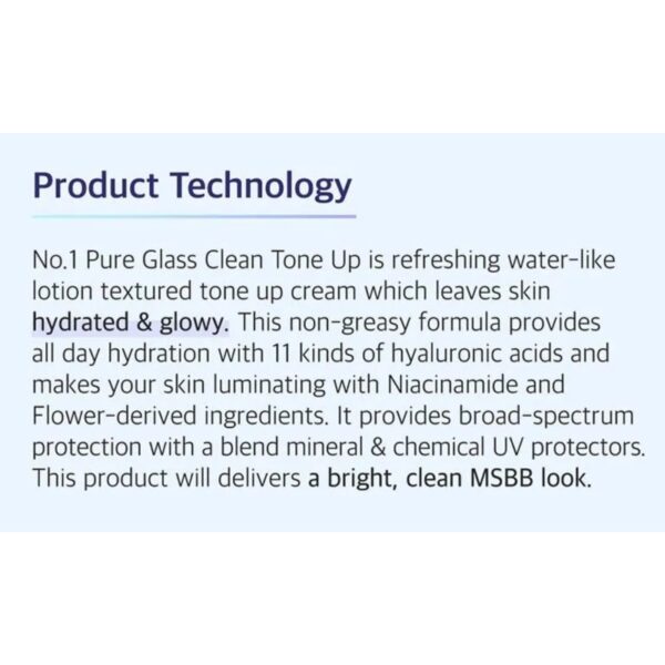 numbuzin No. 1 Pure GlassClean Tone Up SPF50+ PA++++ (+ mini) - Image 2