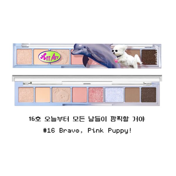 peripera All Take Mood Palette [#16 Bravo, Pink Puppy] +Sticker - Image 4
