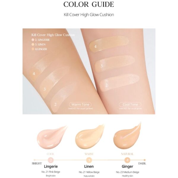 CLIO Kill Cover High Glow Cushion Set [#3 Colors](+Refill) - Image 5
