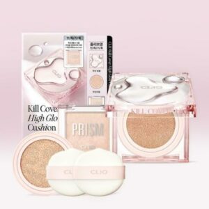 CLIO Kill Cover High Glow Cushion Special Set [#2 Colors](+Refill+ Hightlight+ puff 2p)