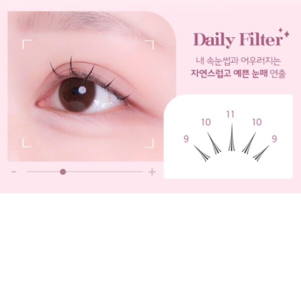 TOKTOK HARA Filtere BLACK Eyelash Set 120pcs[# 9/10/11mm] - Image 6