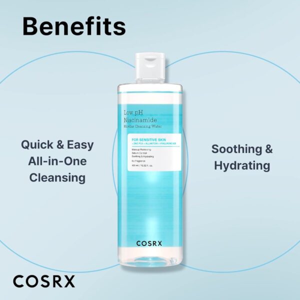 Cosrx Low Ph Niacinamide Cleansing Water 400mL (+100ml) - Image 4