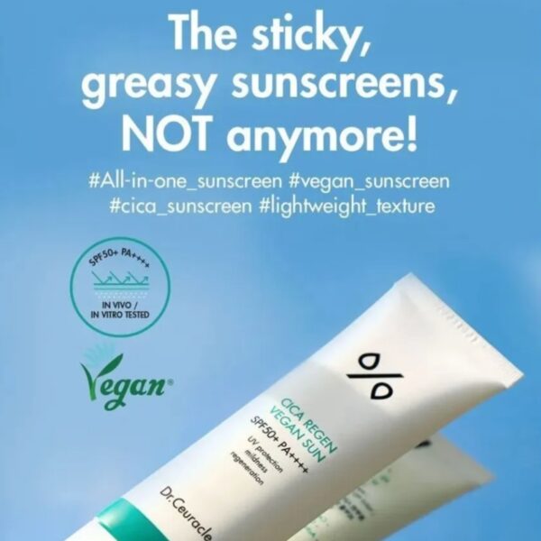 Dr. Ceuracle Cica Regen Vegan Sun SPF50+ PA++++ - Image 2