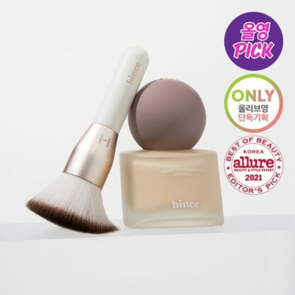 Hince Second Skin Foundation SPF30PA++ Brush Set [#2 Colors](+2 Puffs) - Image 2