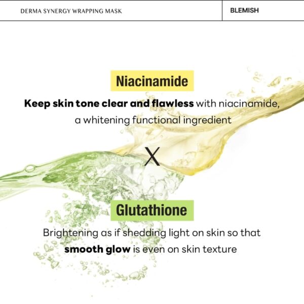 NEW💖 Niacinamide X Glutathione Derma Synergy Wrapping Mask [#4masks]  Blemish Care - Image 3