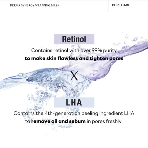 Retinol X LHA Derma Synergy Wrapping Mask [#Pore] - Image 4