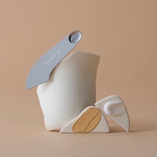 Piccasso 2way Makeup Spatula 2 Puff & Pouch - Image 3