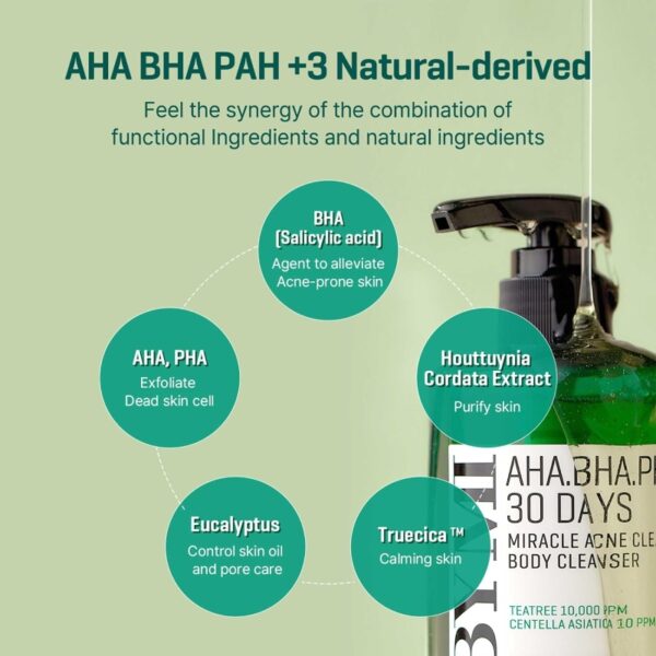 SOME BY MI AHA BHA PHA 30 Days Miracle Acne Clear Body Cleanser - Image 3