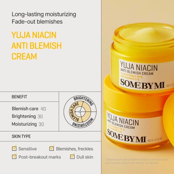 SOME BY MI Yuja Niacin Anti Blemish Cream (+Galactomyces Pure Vitamin C Glow Serum 12ml) - Image 5