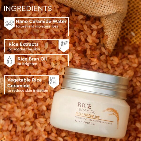 THE FACE SHOP Rice & Ceramide Moisturizing Cream - Image 6