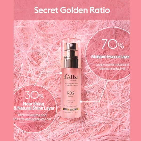 d'Alba Professional Reparing Hair Perfume Serum [#R02 Rose Freesia] - Image 4