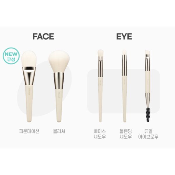 Fillimilli Mini Make up brush Pouch set (+5 Brush + 2 Puffs + Pouch) - Image 4