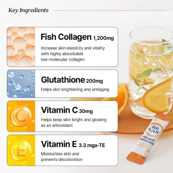 NEW💖 BB LAB Low Molecular Collagen Glutathione White [#30 Sticks] - Image 2