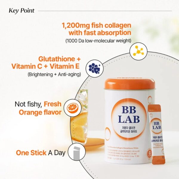 NEW💖 BB LAB Low Molecular Collagen Glutathione White [#30 Sticks] - Image 5