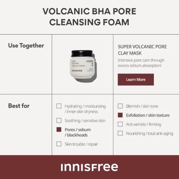 INNISFREE Volcanic BHA Pore Cleansing Foam - Image 6