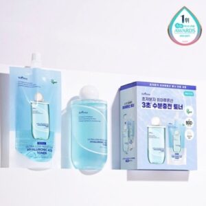 ISNTREE Ultra-Low Molecular Hyaluronic Acid Toner Refill Set 500ml [#Jumbo Size] (+mist Pump)