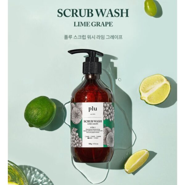 Plu Body Scrub Wash 500ml [#Raspberry Mint] - Image 2