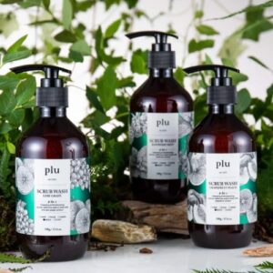 Plu Body Scrub Wash 500ml [#Raspberry Mint]
