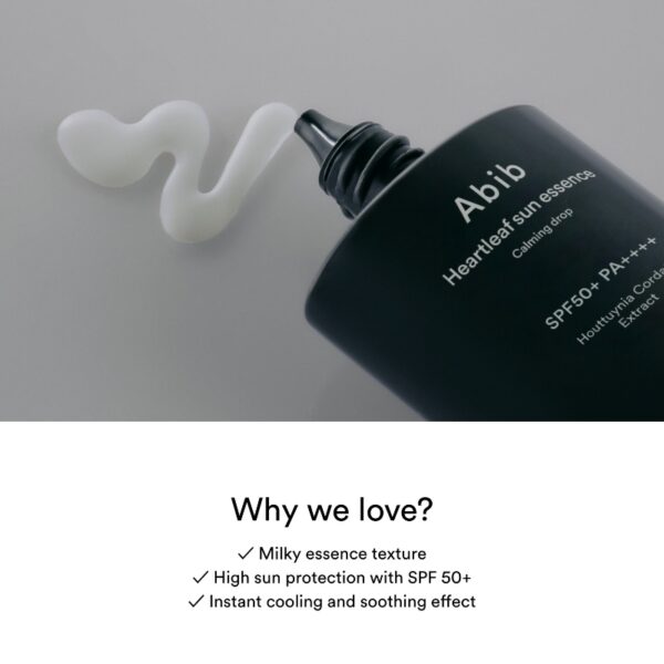 Abib Heartleaf Sun Essence Calming Drop SPF50+PA++++ - Image 4
