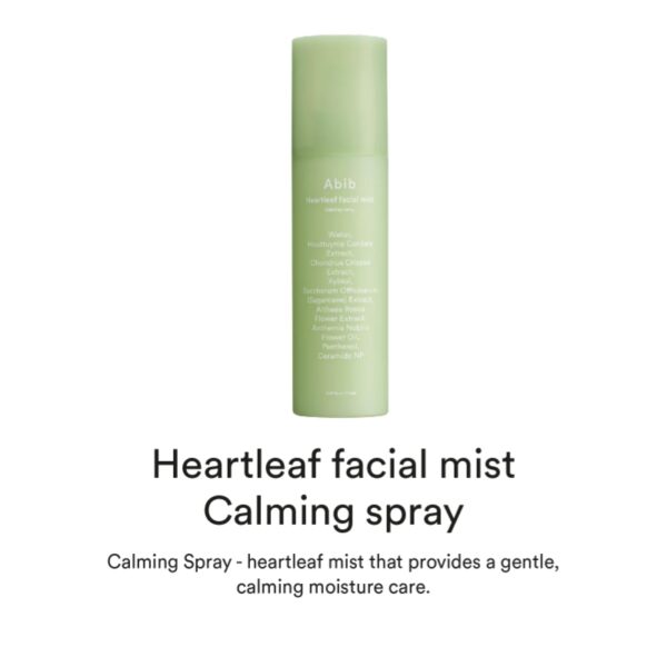 ABIB Heartleaf Facial Mist Calming Spray - Image 2